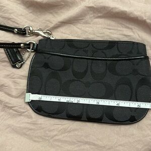 Black COACH CC wristlet